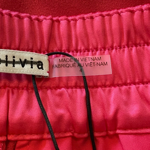 New! Alice + Olivia Jody High Waisted Front Slit Pant Candy Color 33567 - Picture 13 of 16